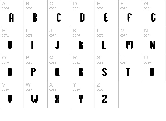 Octogone Tryout uppercase A-Z preview