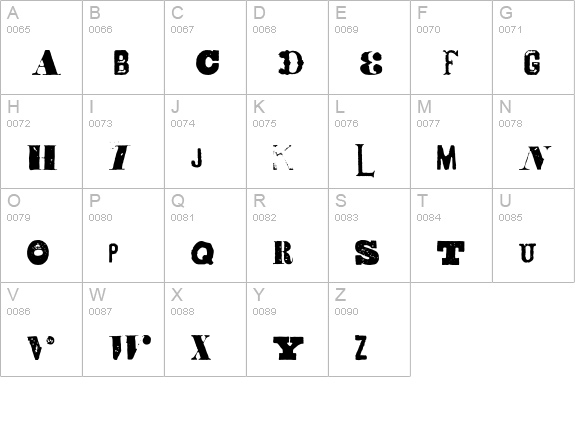 Octopus84 uppercase A-Z preview