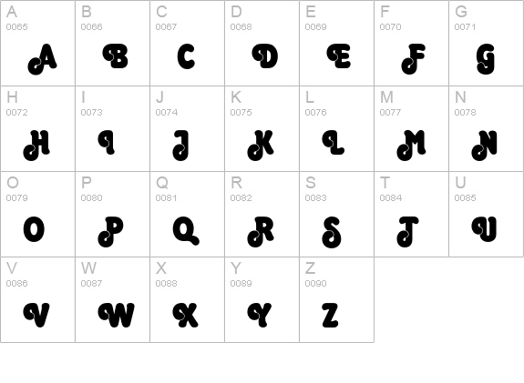 OctopussEF uppercase A-Z preview