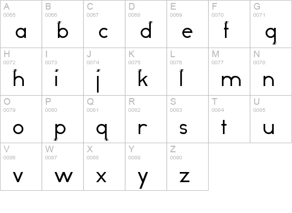 Odd Dog Regular uppercase A-Z preview