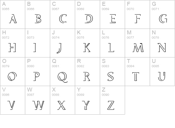 Odense Neon uppercase A-Z preview