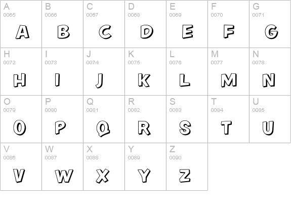 OdessaShadow uppercase A-Z preview