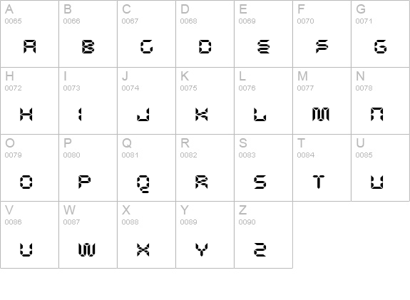Odysseus uppercase A-Z preview