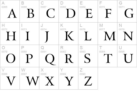 Oeste uppercase A-Z preview