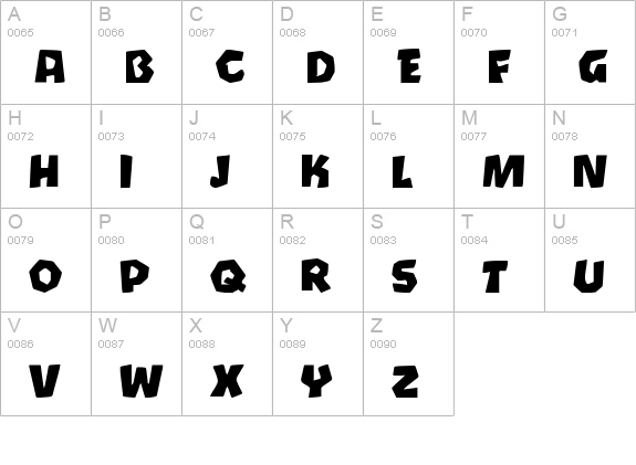 Oetztype uppercase A-Z preview