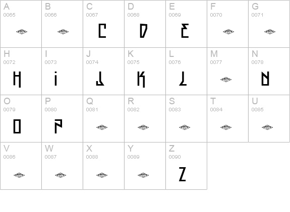 OFF uppercase A-Z preview