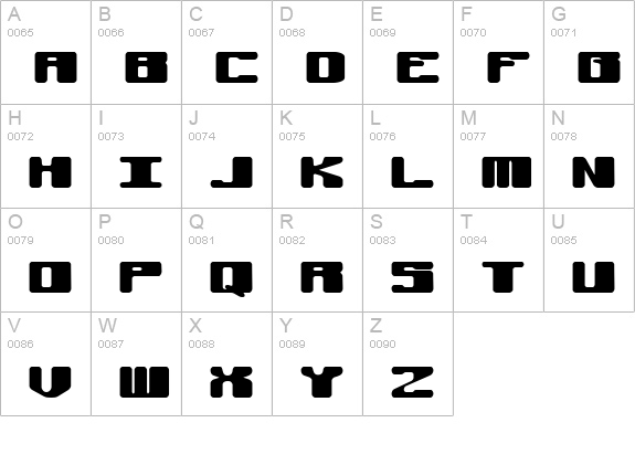 Off Kilter R BRK uppercase A-Z preview