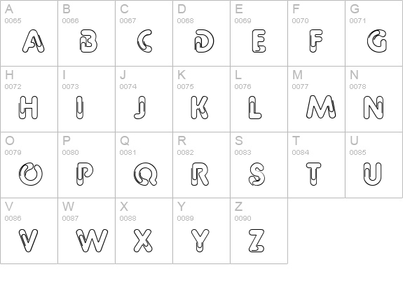 Office uppercase A-Z preview