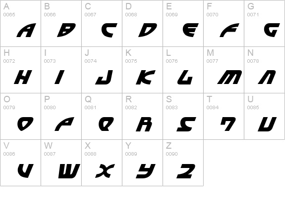 Officer Domenic Italic uppercase A-Z preview