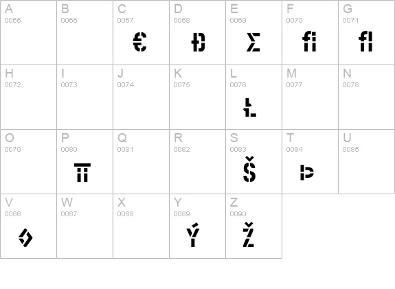 Offline-BoldExpert uppercase A-Z preview