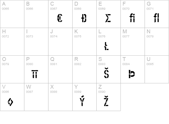 Offline-RoughExpert uppercase A-Z preview