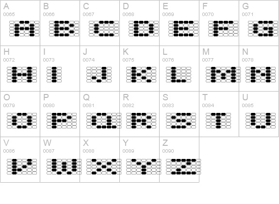 Offon uppercase A-Z preview