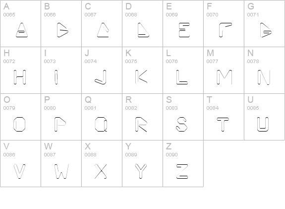 Offshore uppercase A-Z preview