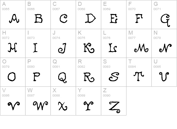 OgdredWeary uppercase A-Z preview