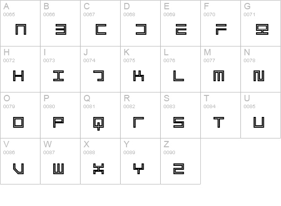 Oggi uppercase A-Z preview