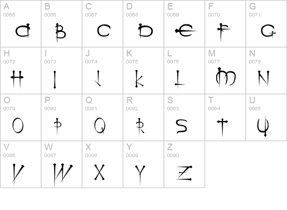 Ogilvie uppercase A-Z preview