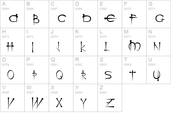 Ogilvie Regular uppercase A-Z preview