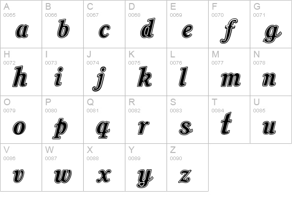 oil uppercase A-Z preview