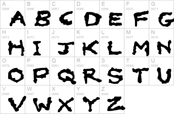 Oilslick
 uppercase A-Z preview