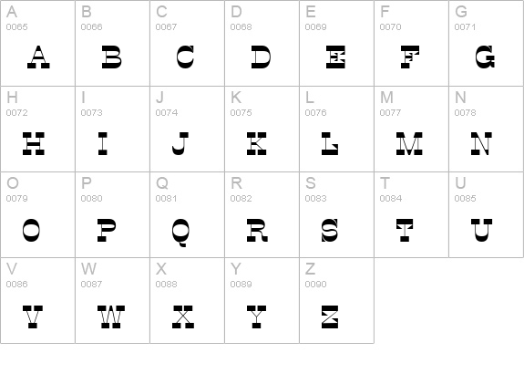 OK Corral uppercase A-Z preview