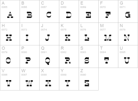 OK Corral Lined uppercase A-Z preview