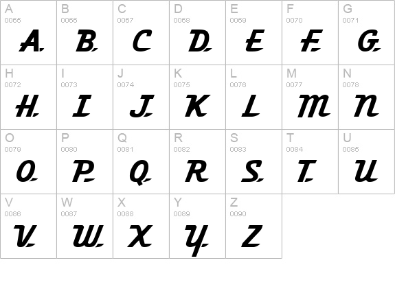 Ol' 54 uppercase A-Z preview
