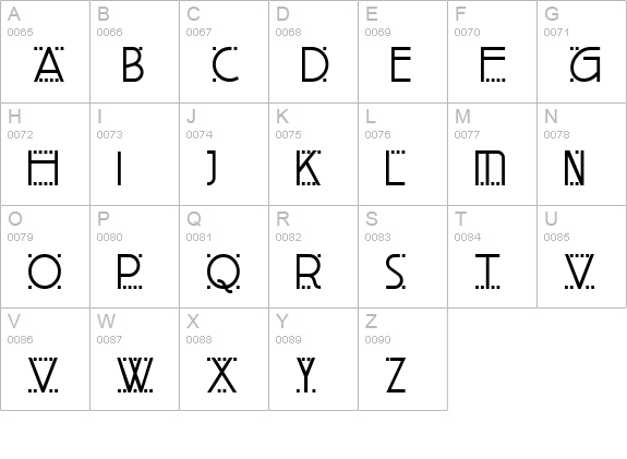 Olbrich Display NF uppercase A-Z preview