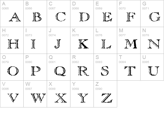 Old Copperfield uppercase A-Z preview