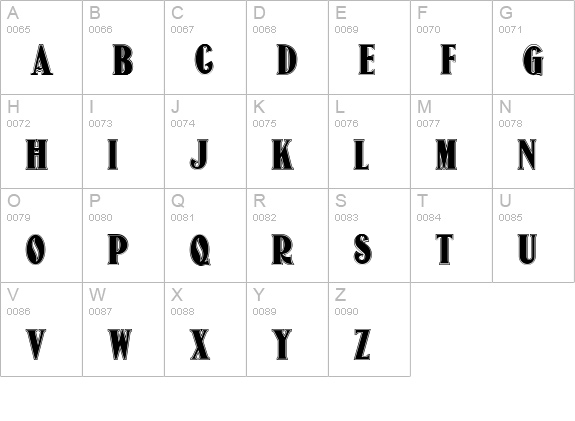 Old Gate Lane NF uppercase A-Z preview