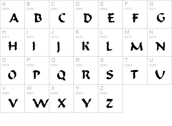 Old Oak uppercase A-Z preview