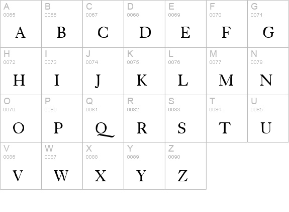 Old State House SAMPLE uppercase A-Z preview