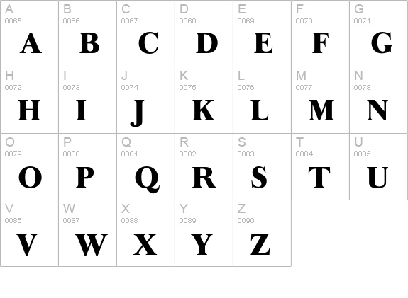 Oldbaskerville-Heavy uppercase A-Z preview