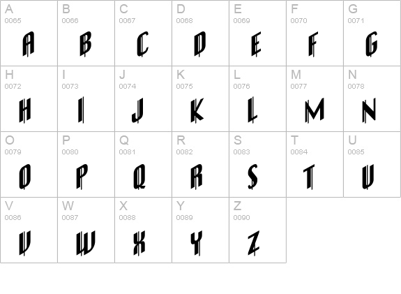 OldeChicago uppercase A-Z preview