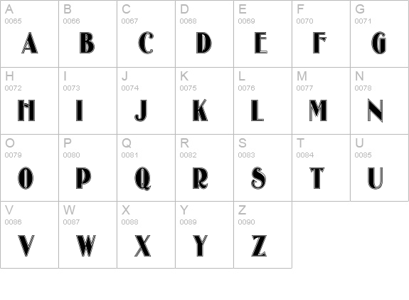 OldgateLaneOutline uppercase A-Z preview