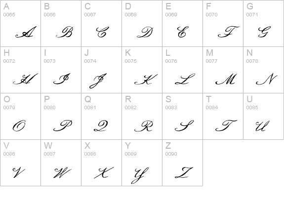 OldGlory uppercase A-Z preview