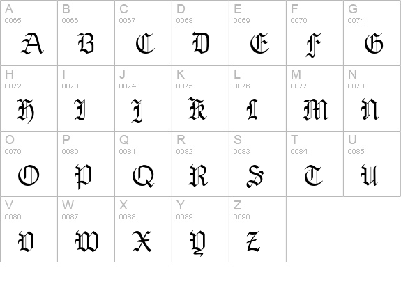 OldHaroldRee Plain uppercase A-Z preview