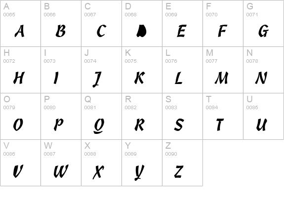 Ole' Script Light SSi Light uppercase A-Z preview