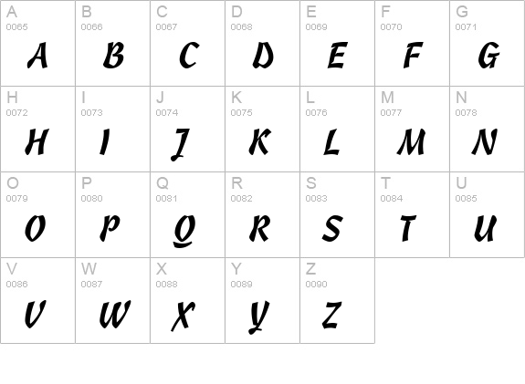 Ole' Script SSi uppercase A-Z preview