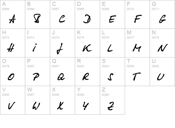 OlgaCTT uppercase A-Z preview