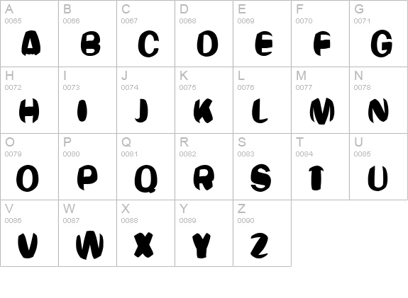 Oligarch uppercase A-Z preview