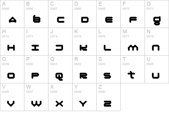 Oliray41 Normal uppercase A-Z preview