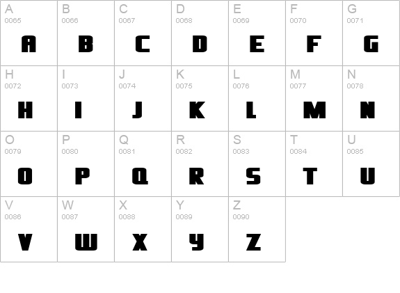 Oliver'sBarney uppercase A-Z preview
