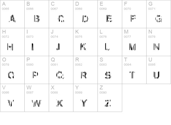 Ollie-Guilty uppercase A-Z preview