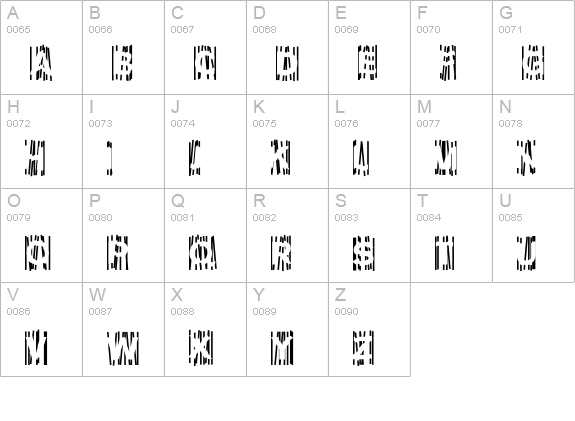 Ollie-NotGuilty uppercase A-Z preview