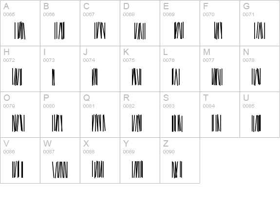 Ollie-TheEvidence uppercase A-Z preview