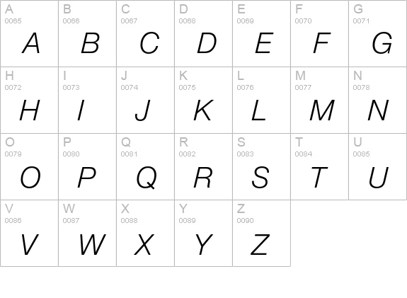 Olnova-RegularIta uppercase A-Z preview