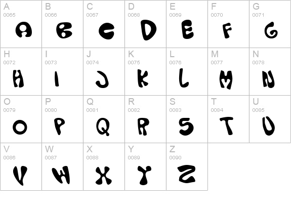 Olopus uppercase A-Z preview