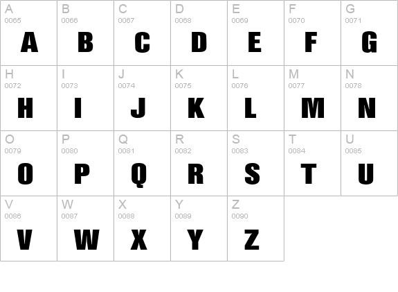 Olympia-HeavyCond uppercase A-Z preview