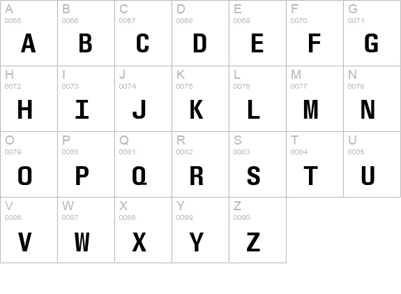 OlympiaEF-SemiBold uppercase A-Z preview
