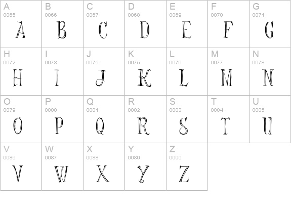Omatic uppercase A-Z preview